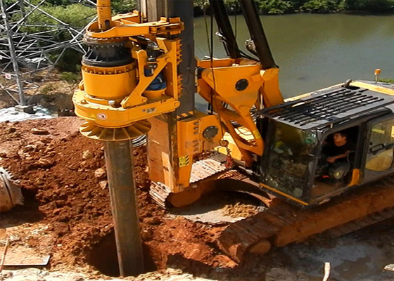 আর্থ ড্রিলিং ডিজেলের জন্য 50kN 90° পাইলিং রিগ ব্যবহার করা হয়েছে 30m/মিনিট