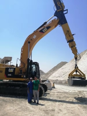 APIE KM220 দক্ষ এবং বহুমুখী খননকারী 22 মিটার গভীরতার সাথে ক্ল্যামশেল টেলিস্কোপিক আর্ম