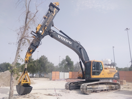 নির্মাণ কাজের জন্য KM150 লোডার এক্সকাভেটর ক্ল্যাম শেল টেলিস্কোপিক আর্ম
