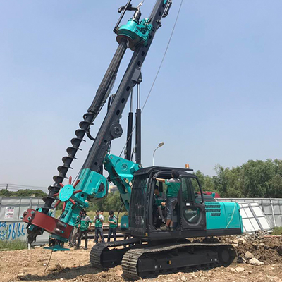 হাইড্রোলিক স্ট্যাটিক CFA পাইল ড্রাইভার ক্রলার 16m মিটার 150kN.M রোটারি ড্রিলিং রিগ মেশিন