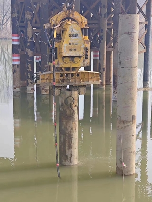 শীট পিল ইলেকট্রিক ভিব্রো ডাবল ক্ল্যাম্প 45kw এক্সক্যাভেটর মাউন্ট করা ভিব্রো হ্যামার