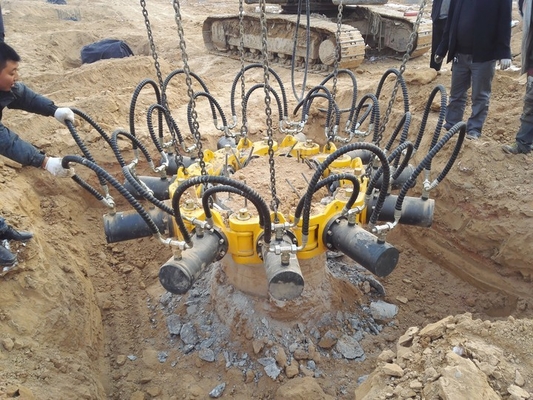 Excavator হাইড্রোলিক পিল কাটার সরঞ্জাম যা দ্রুত পিল মাথা কাটা করতে পারেন বিভিন্ন আকার কাটা জন্য
