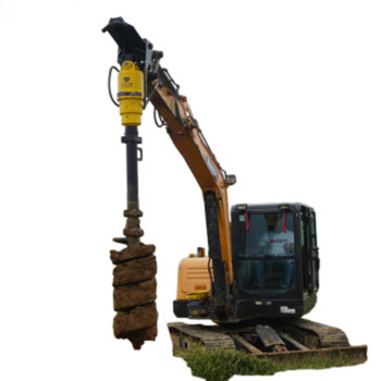 6-8t Excavator Backhoe হাইড্রোলিক আর্থ Auger ড্রিল সঙ্গে S5 Auger
