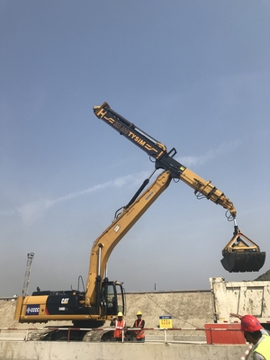 KM220 হাইড্রোলিক ভাঁজ আর্ম অ্যারিং রোবোটিক মিনিয়েচার লোডার এক্সট্রাকশন বড় টেলিস্কোপিক আর্ম টাইপ স্প্রেডার
