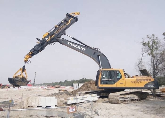 1600kg মিনি এক্সকাভেটর লং রিচ অ্যাটাচমেন্ট ক্ল্যামশেল এক্সকাভেটর টেলিস্কোপিক বুম